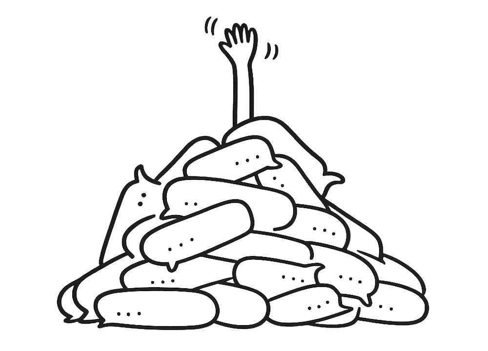 Help-desk chatbot illustration